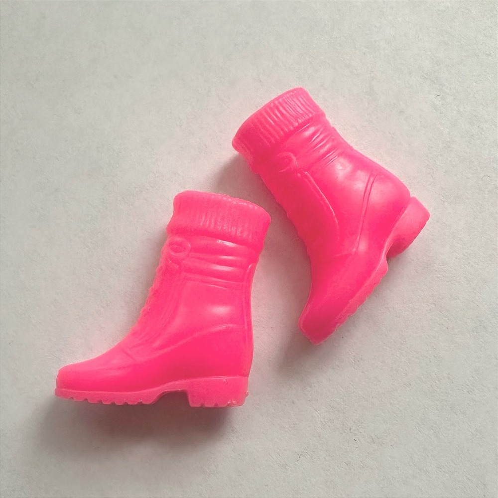 Vintage Barbie Shoes Hiking Boots Hot Pink